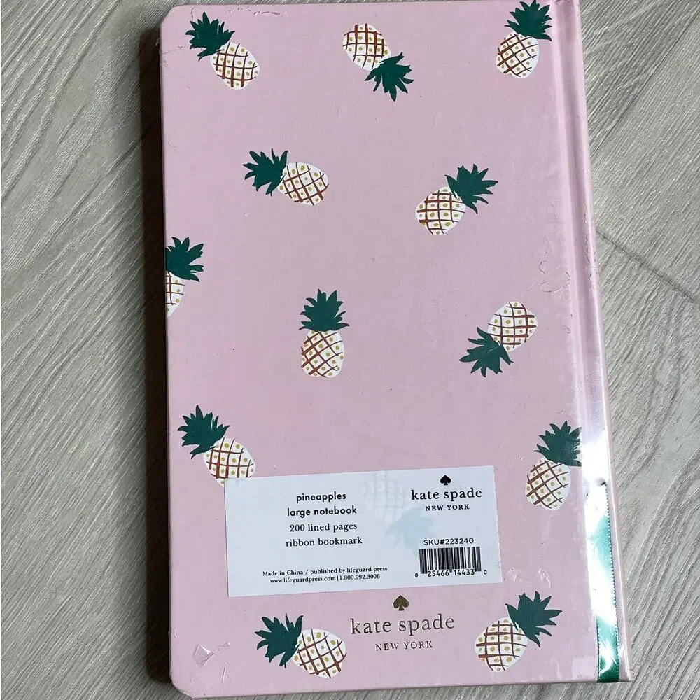 Kate Spade Set Pineapple Notebook with matching Pen